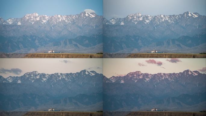 大峡谷 陡峭 地貌 安集海 日照金山