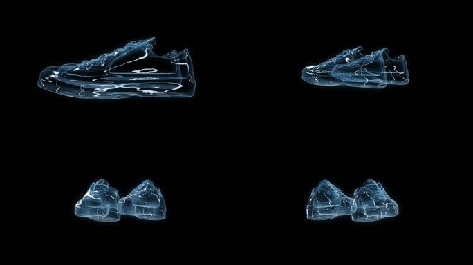 匡威经典款鞋子透视全息通道素材