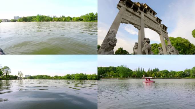 安徽省安庆市莲湖公园 湖泊 美景 旅游