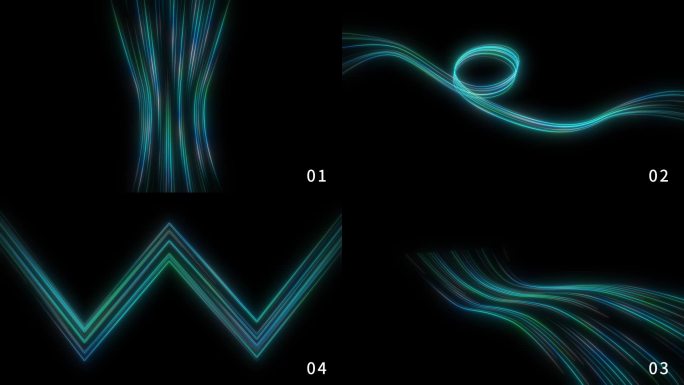 4个流体空气光效动画