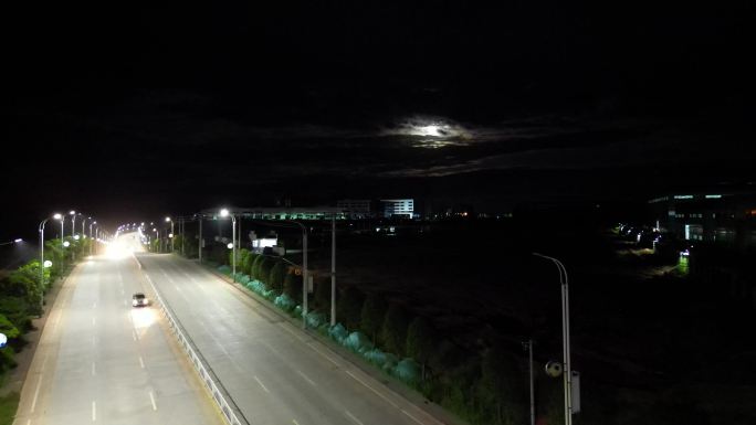 夜晚马路