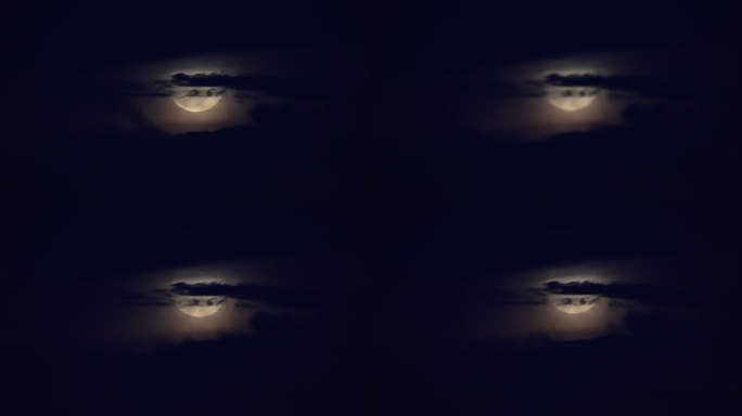 满月夜空中的月亮