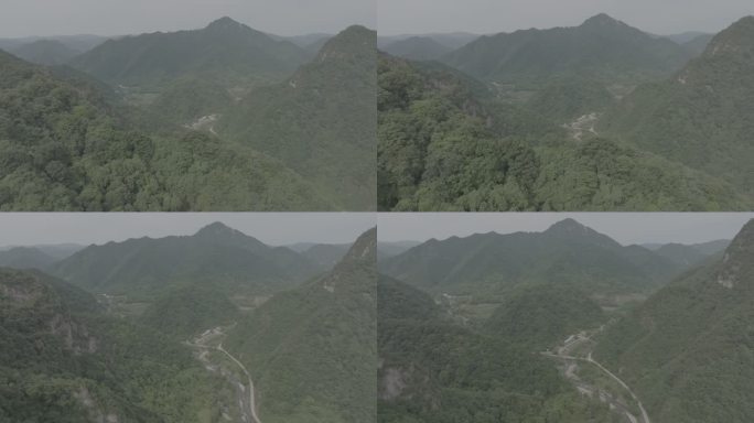 陕西宝鸡秦岭山脉4K航拍log素材