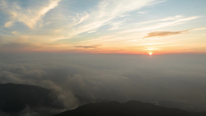 4K山顶云海日出 延时摄影 自然风光