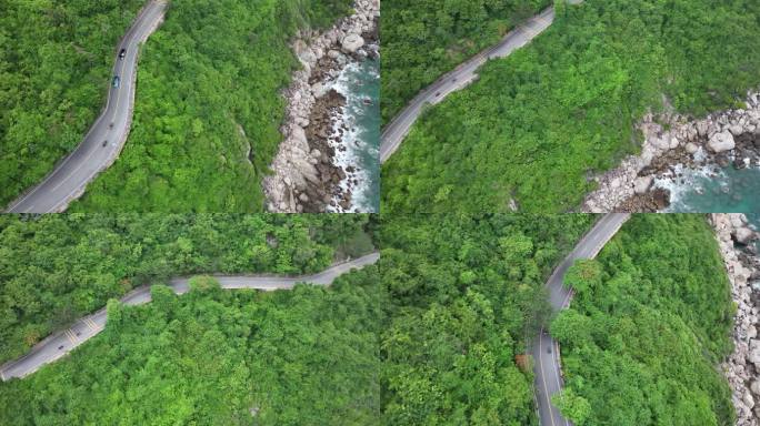 海岛海边公路机车骑行