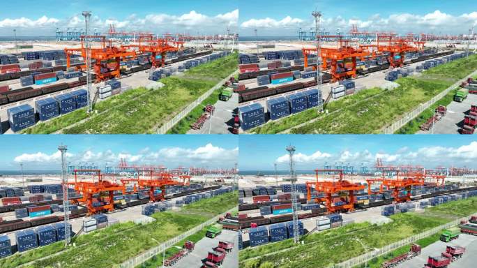 广西 钦州港 自动化码头 集装箱 码头
