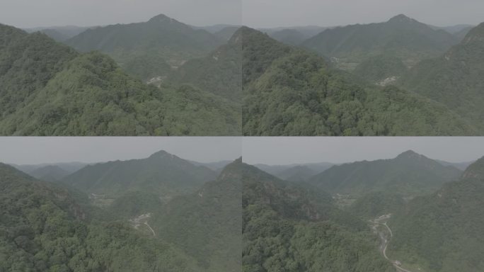 陕西宝鸡秦岭山脉4K航拍log素材