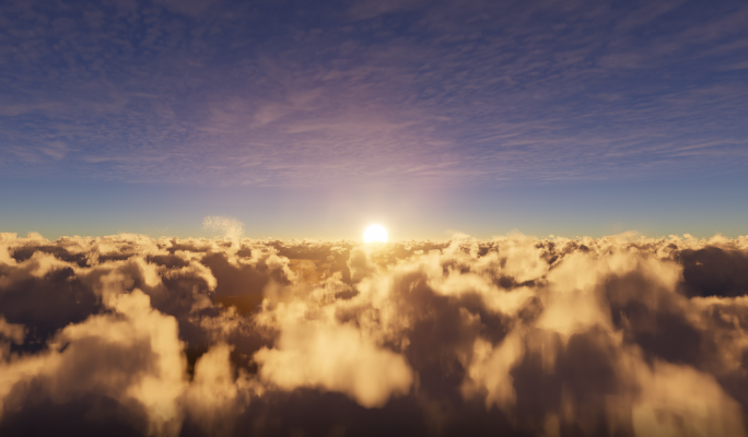 云海日出曙光意境