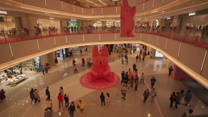 商场人流实拍