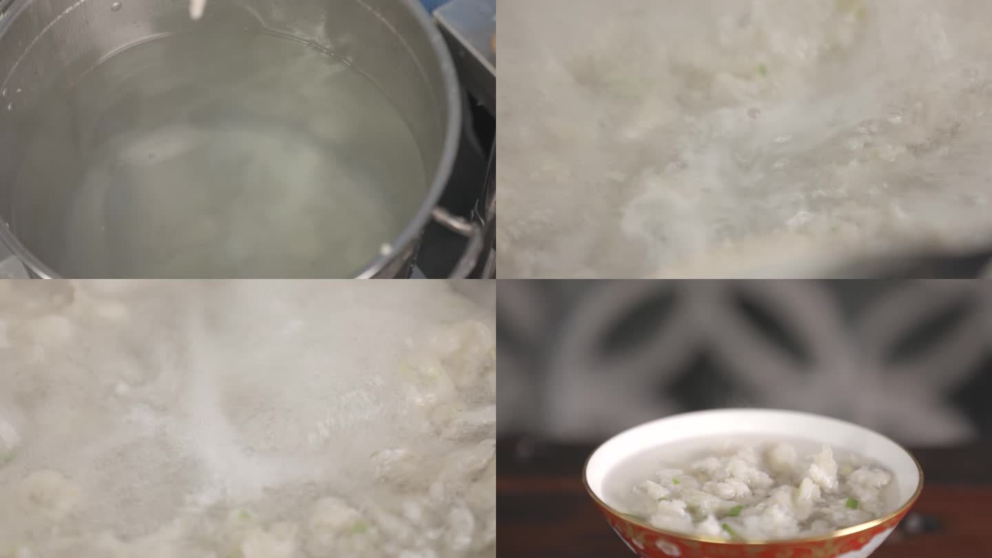 温州特产鱼丸制作特写美食1080p