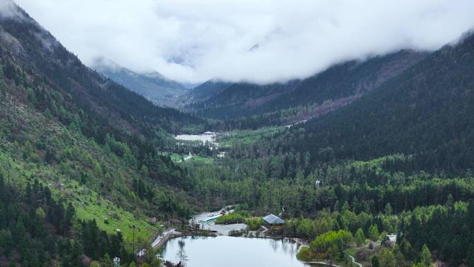 4K航拍川西阿坝州毕棚沟风光美景