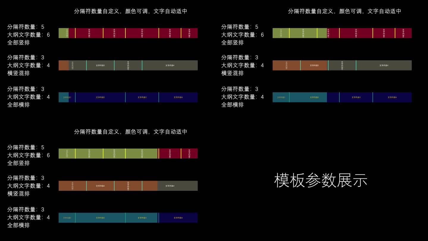 PR原创自适应大纲时间轴进度条模板