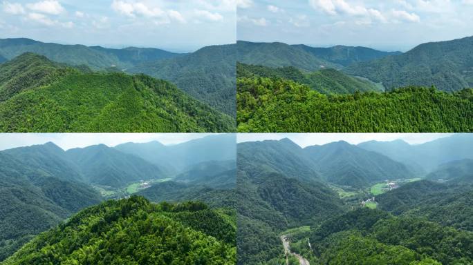 4K航拍深山大山原始森林湖泊水库嵩山峻岭