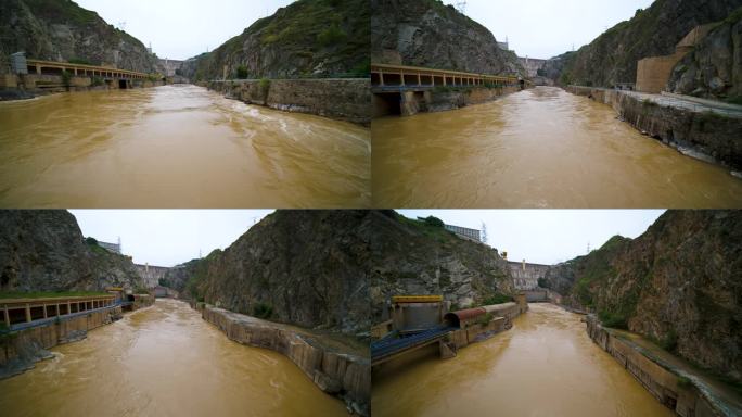 4K_刘家峡水电站滚滚黄河水