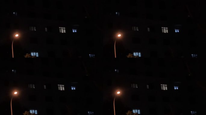 加班大楼窗户深夜 窗外夜晚夜灯晚上亮灯
