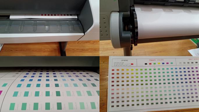 惠普T1100绘图仪打印颜色调色板实拍