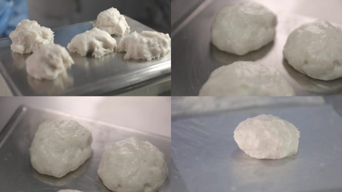 鱼糕鱼饼流程化制作流水线工厂美食特产
