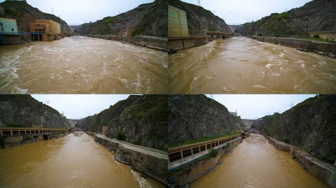 4K_刘家峡水电站滚滚黄河水