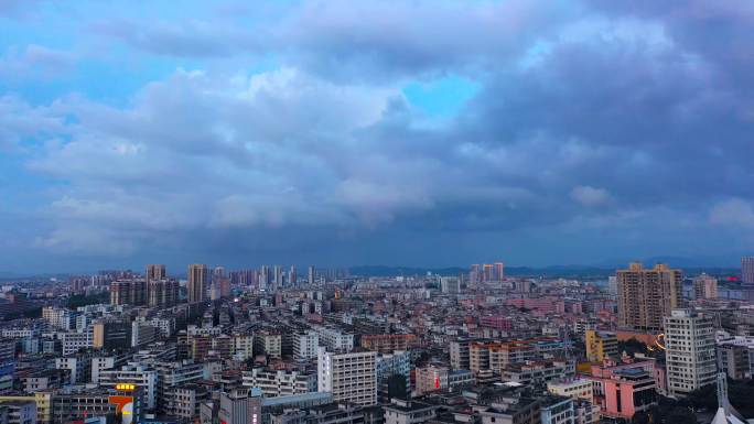 暴风雨前的开平市航拍【4K】宣传片