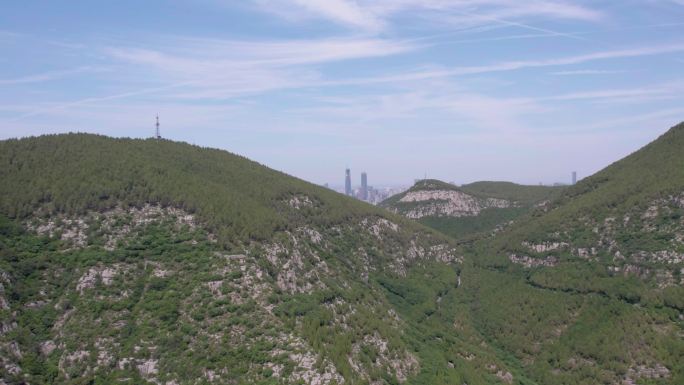 4k航拍山东济南城市