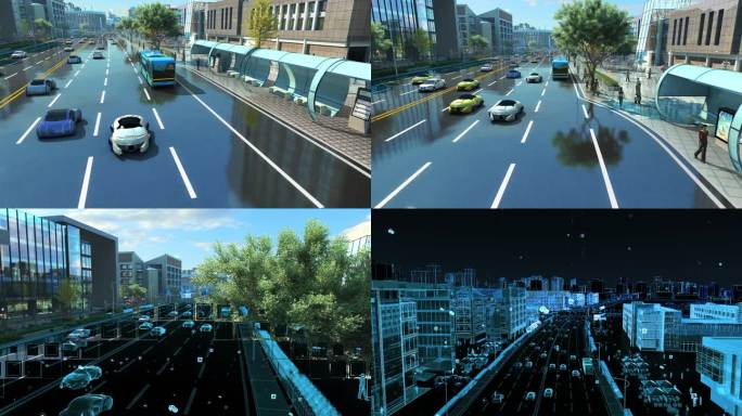 4K三维智慧公交智慧交通智慧城市