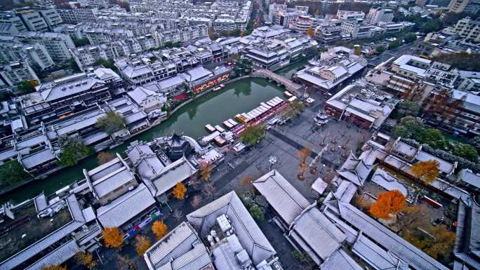 南京夫子庙雪景日出单镜头2