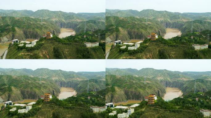 4K_刘家峡水电站龙汇山龙夏寺航拍