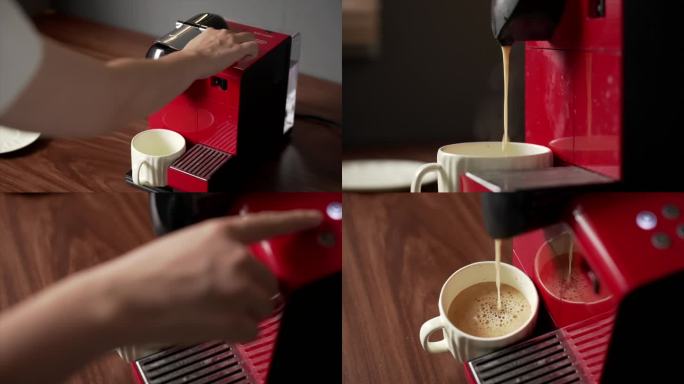 【原创】冲咖啡咖啡机美式咖啡素材