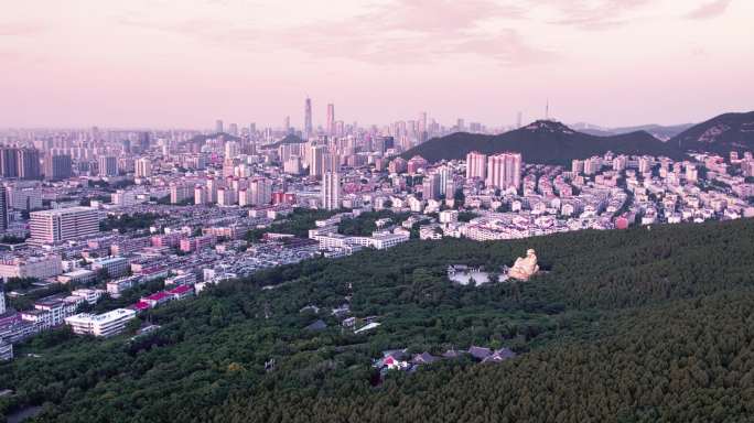 4k 航拍山东济南乔佛山景区