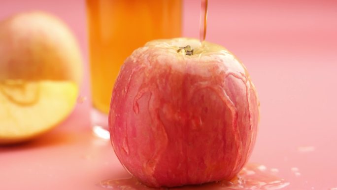 苹果醋苹果汁苹果升格慢动作拍摄