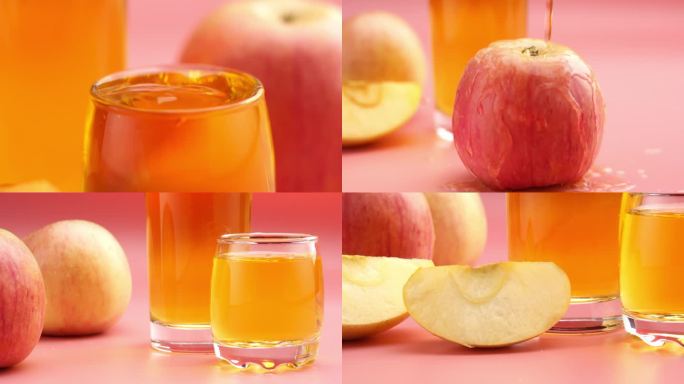 苹果醋苹果汁苹果升格慢动作拍摄