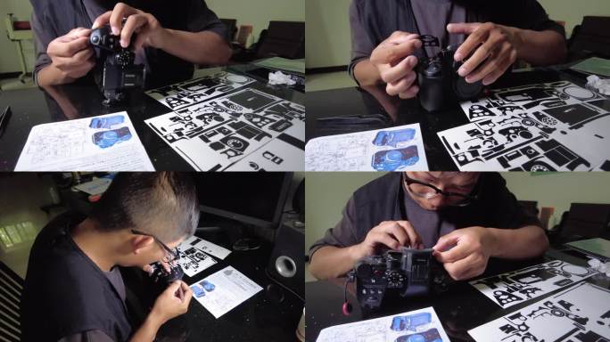 男子给松下gh6相机贴膜