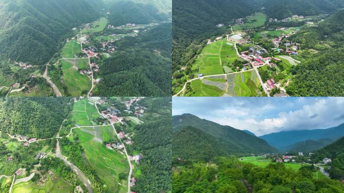 4K航拍深山大山隐居山村大山生活合集2