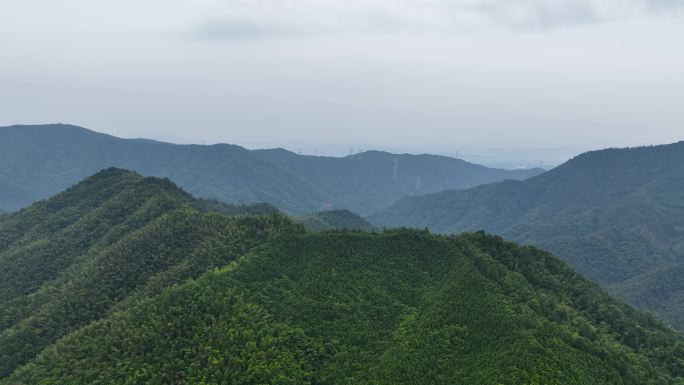 4K航拍深山原始森林湖泊水库嵩山峻岭2