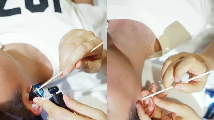 竖屏男人掏耳朵