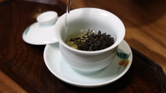 茶道茶文化泡茶茶叶实拍视频素材