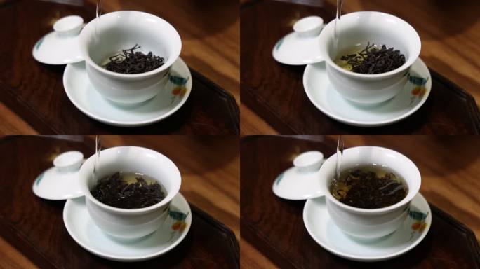 茶道茶文化泡茶茶叶实拍视频素材