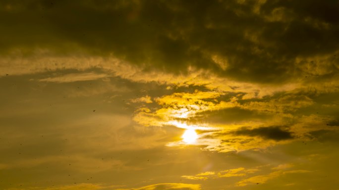 4k夕阳天气云层变化空镜