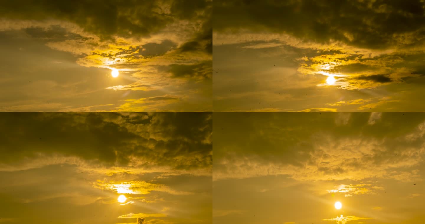 4k夕阳天气云层变化空镜