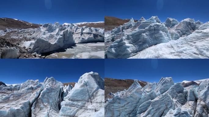 航拍西藏林芝南迦巴瓦雪山冰川