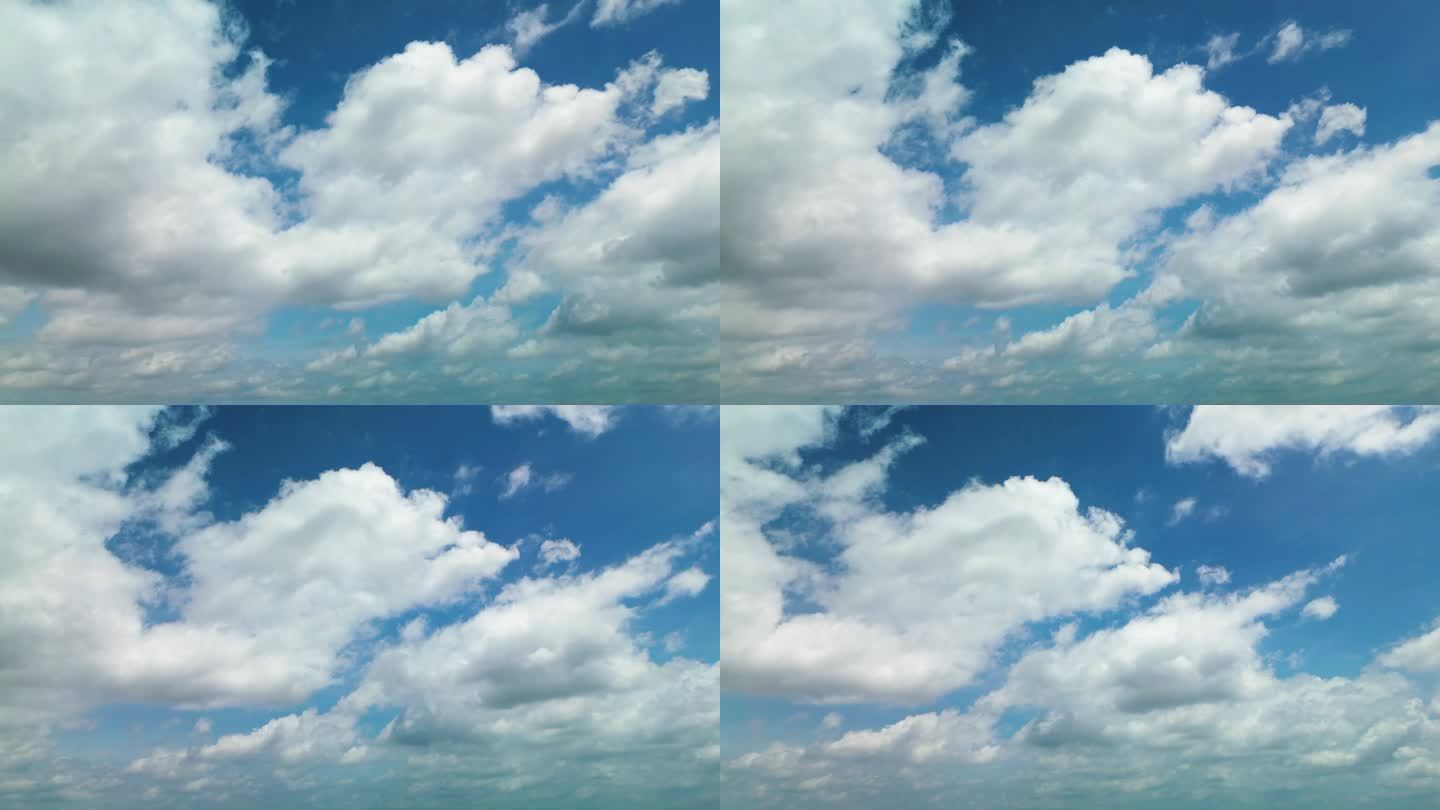 【4K】天空蓝天白云航拍非延时缓慢长镜头