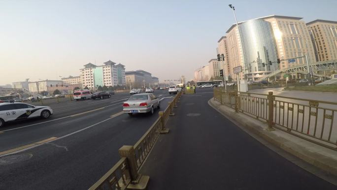 北京街道骑行主观视角长安街天安门东单