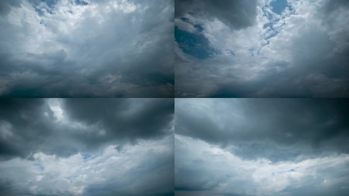 4k天空乌云云层涌动天气骤变极端天气变化