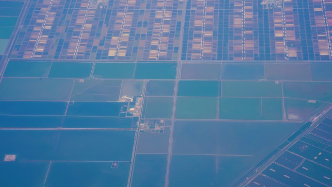 高空航拍水产养殖基地