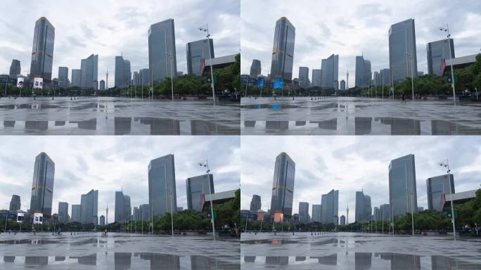 2023雨后广州珠江新城建筑群延时