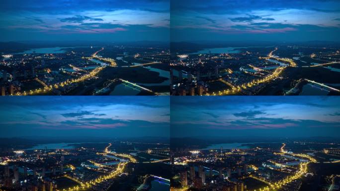4K超清滁州老城区日落延时航拍