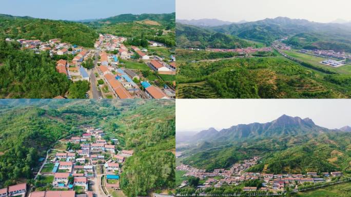 河北承德宽城山村航拍全景