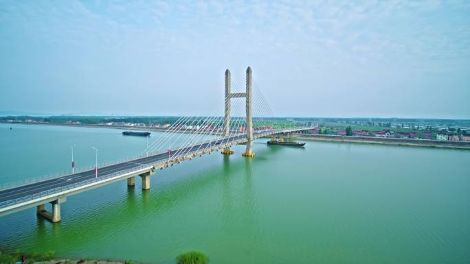 南京高淳固城河大桥航拍