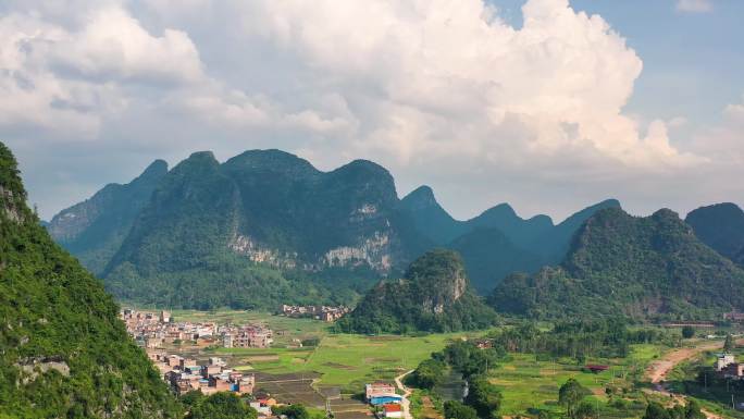 晴天山峰 南方农村