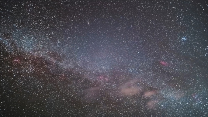 银河流星雨星空延时摄影